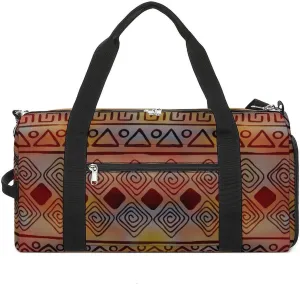 Gym Duffel Bag with Shoe Compartment Wet Pocket, Ethnic African Motifs Travel Bag for Men Women, style-1