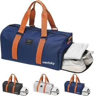 Gym Duffel Bag with Shoes Compartment for Men and Women,With wet and dry Pocket,Small travel duffle bags for airplanes, sports, swimming, yoga, overnight.