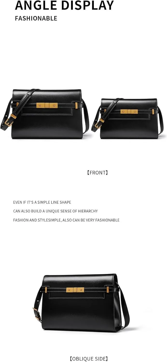 Handmade Genuine Leather Crossbody Bag, Magnetic Closure, Adjustable Strap Multiple Color&Texture Annual New