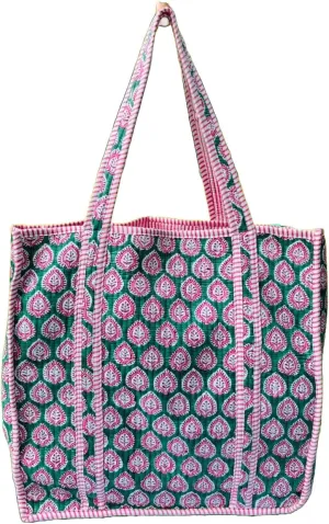 Handmade Large Tote Bag/Indian Quilted Tote Bags/Grocery Bag/Women Shopping Totes bag/Cotton Shoulder Bag
