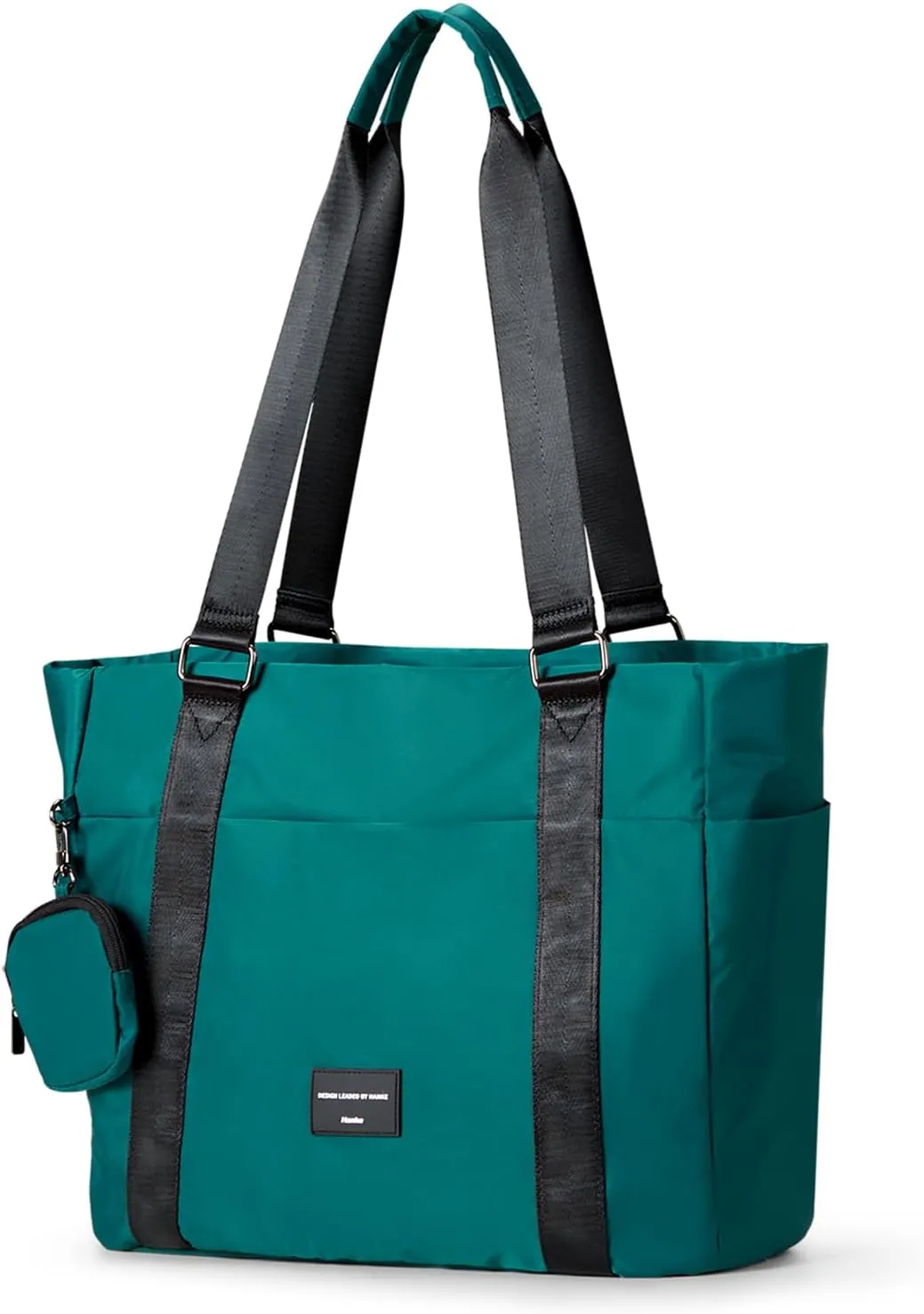 Hanke Laptop Tote - Lightweight Nylon Shoulder Bag for Work, Travel, Sports & Gym (Jungle Green)