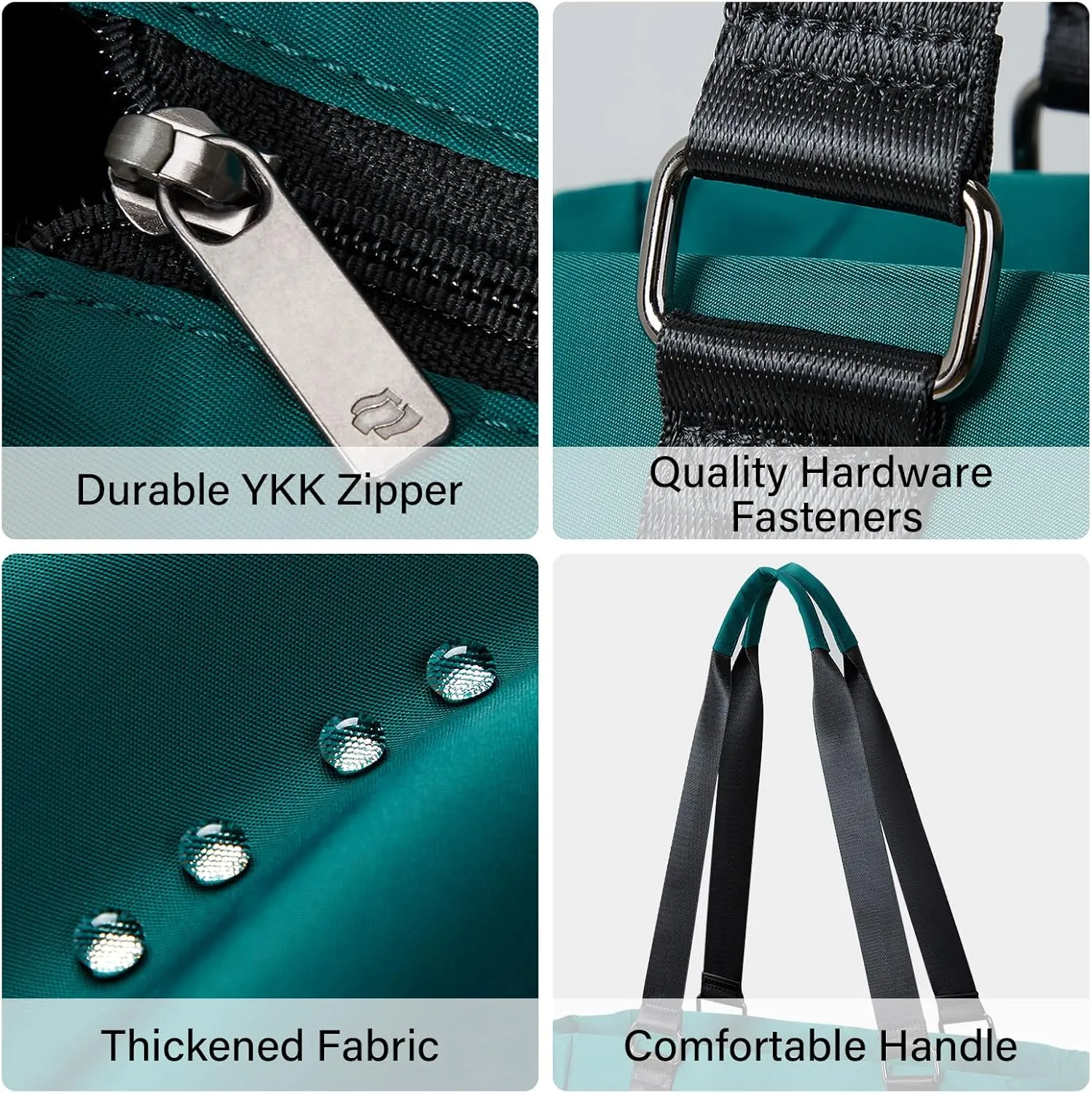 Hanke Laptop Tote - Lightweight Nylon Shoulder Bag for Work, Travel, Sports & Gym (Jungle Green)