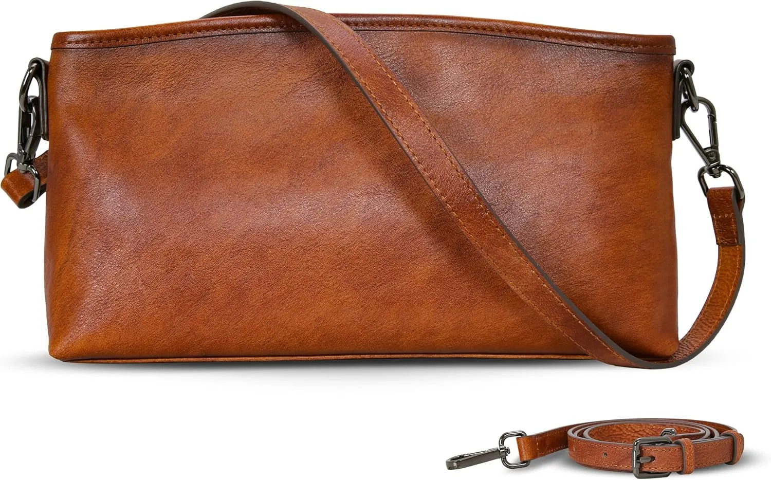 HESHE Genuine Leather Purses for Women Designer Handbags Crossbody Bags Stylish Satchel Purse Ladies Handbags