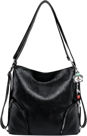 Hobo Braided Leather Tote Bag for Women - Stylish Suede Hobo Shoulder Bag with Woven Detailing