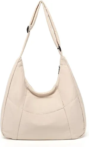 Hobo Crossbody Bags for Women, Puffer Tote Bag Quilted Shoulder Bag, Casual Puffer Purse for Travel