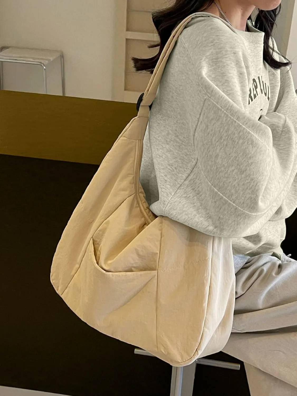 Hobo Crossbody Bags for Women, Puffer Tote Bag Quilted Shoulder Bag, Casual Puffer Purse for Travel