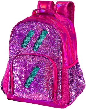 Hologram Sequin Backpack Sequin School Backpack for Girls Kids Elementary Bookbag Flip Sequence Holographic Book Bags