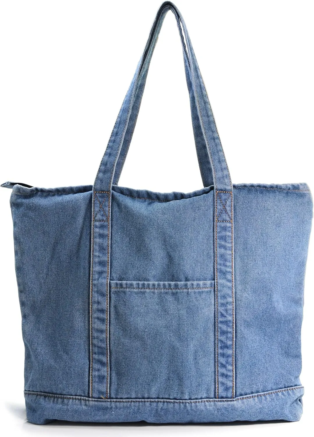 HOXIS Light Weight Soft Denim Tote Unisex Shopper Shoulder Handbag