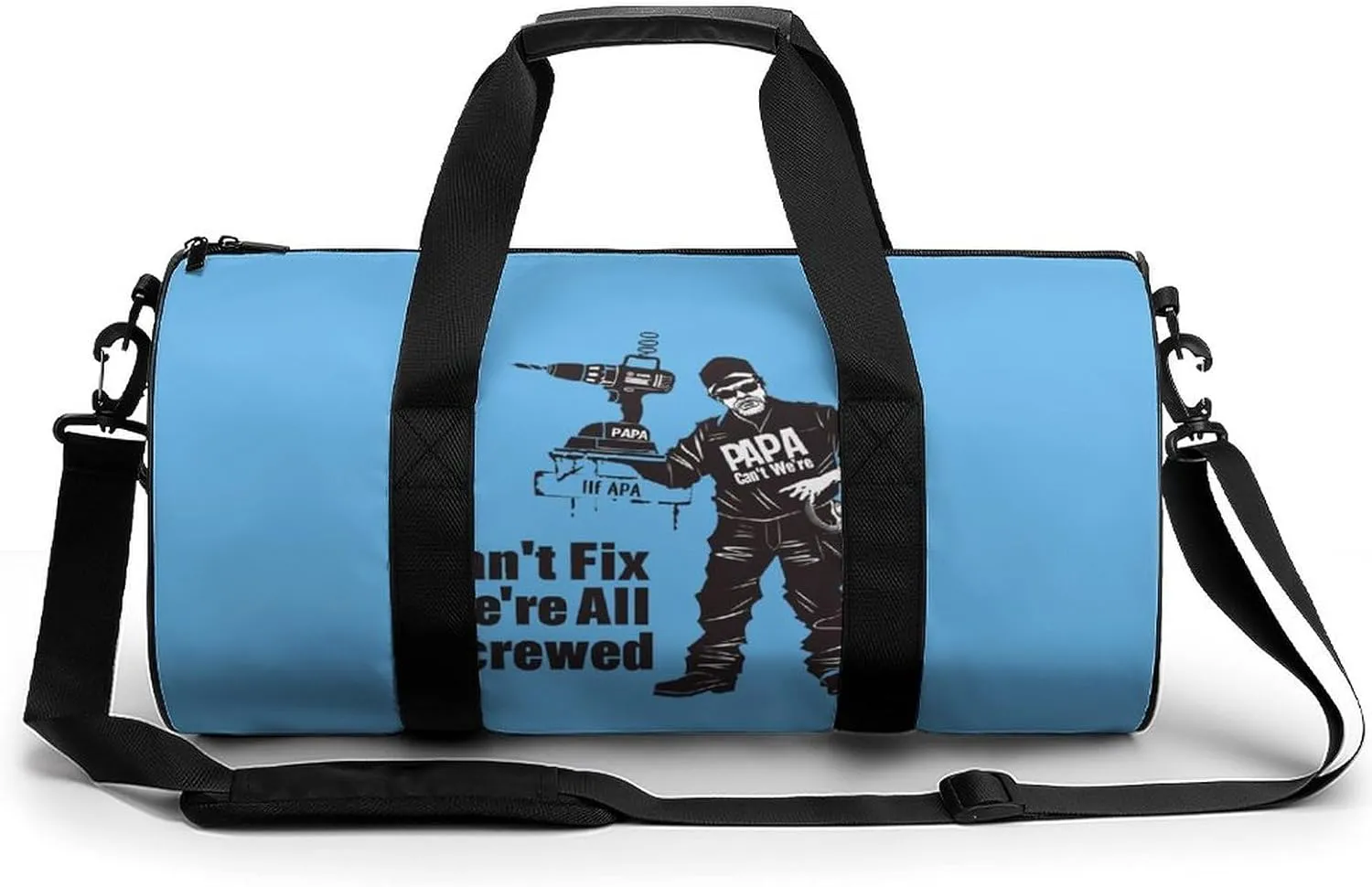 If PAPA Can't Fix It We're All Screwed Gym Bag Workout Sports Bag Lightweight Tote Duffel Bag Travel Weekender Bag for Women Men