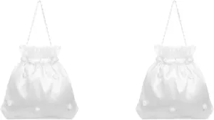 IMIKEYA Wedding Bags Satin Bridal Wedding Money Bag Bridal Purse Dolly Bag