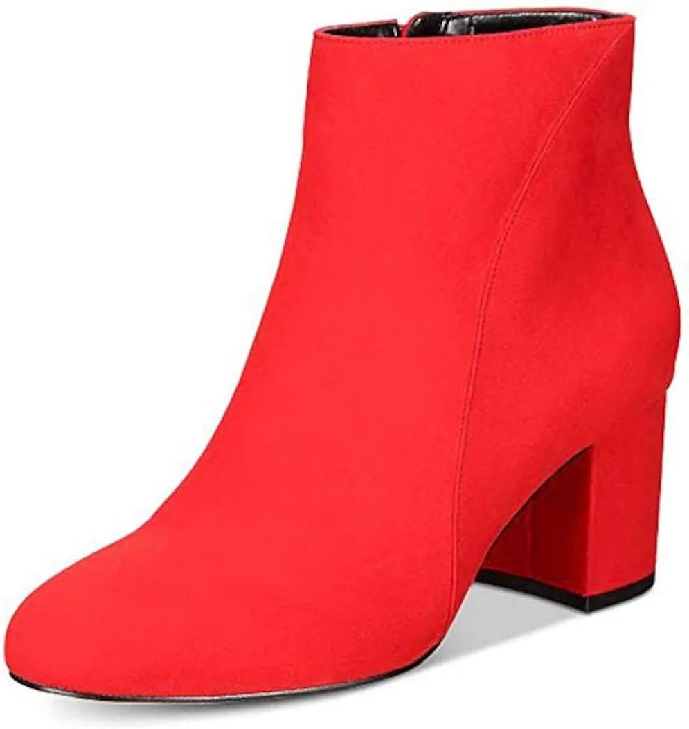 INC Womens Floriann Solid Booties Ankle Boots