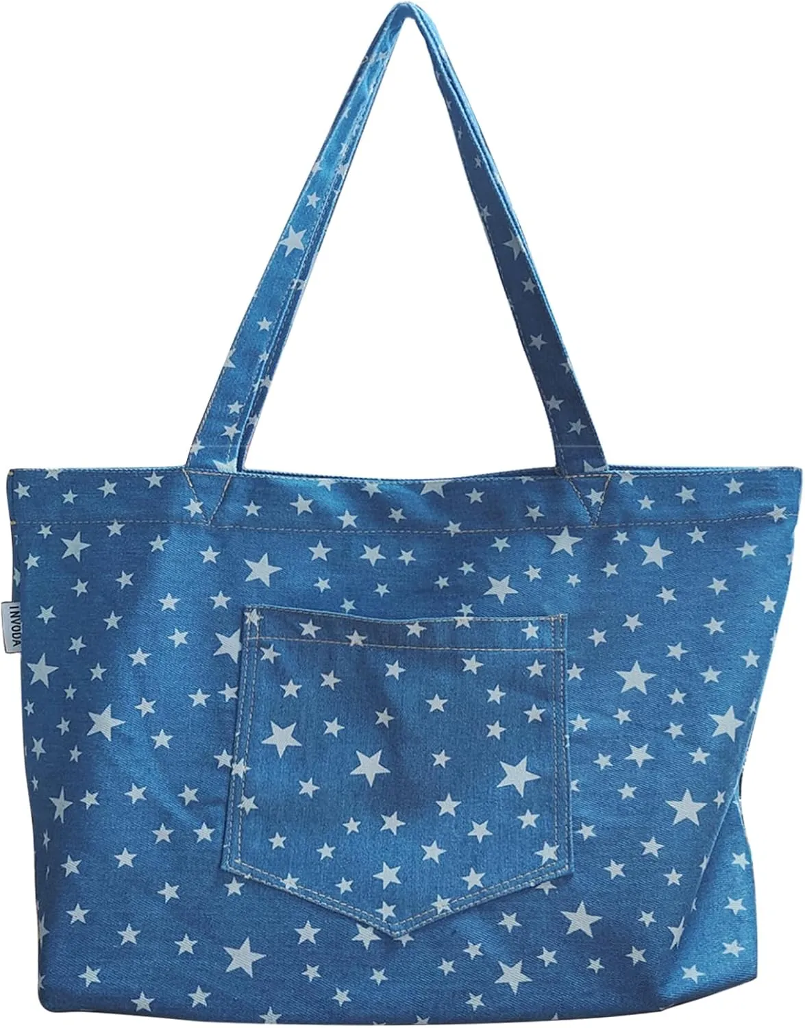 INVODA Hobo Bag for Women Denim Shoulder Bag Casual Tote Lightweight Large Capacity Handbag for Travel Shopping