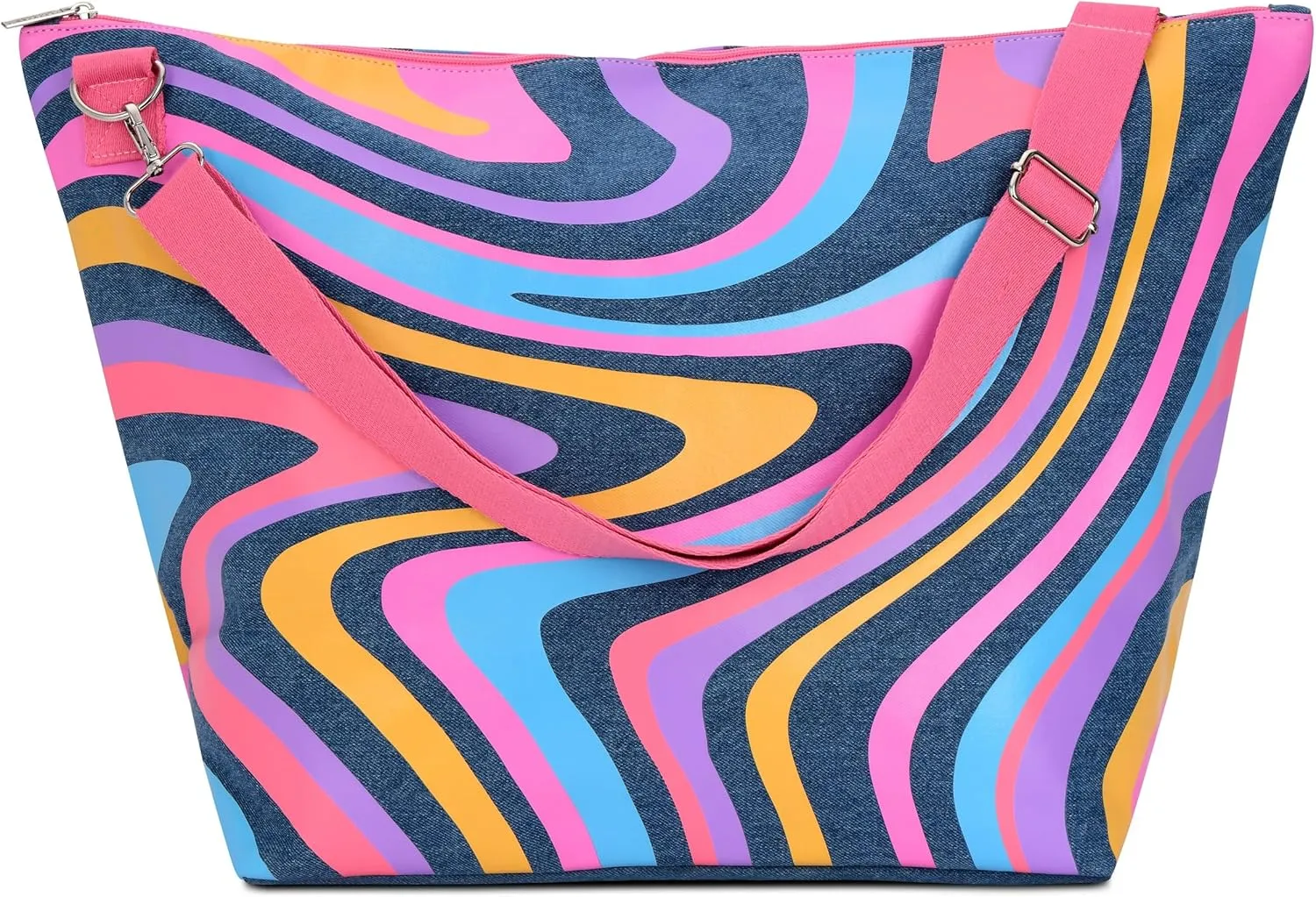 iscream Girls' Weekender Travel Tote Bag with Adjustable Strap and Interior Zipper Pocket - Live Pink Collection