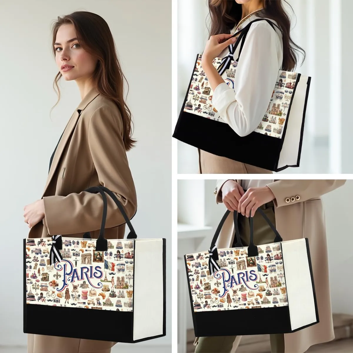 Italy Chicago New York Las Vegas Paris Gifts for Women Canvas Tote Bag