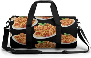 Italy Pasta Noodle Small Gym Bag for Men Women Swim Dance Travel Tote Duffle Bags with Shoulder Strap, style