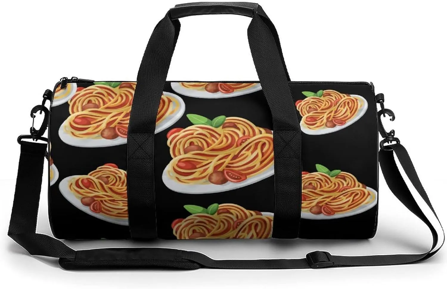 Italy Pasta Noodle Small Gym Bag for Men Women Swim Dance Travel Tote Duffle Bags with Shoulder Strap, style
