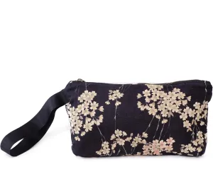 Japanese Style Handbag, Versatile Women's Wristlet Bag, 9.5 x 6.7 in. Zipper, Traditional Japanese Print