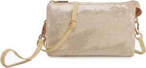 JEN & CO. Riley Sequin Small Crossbody Bags Wristlet Wallets Clutch Purses Shoulder Handbag for Women