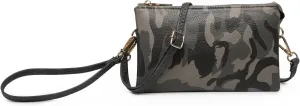 JEN & CO. Riley Small Crossbody Bags Vegan Leather Wristlet Wallets Clutch Purses Shoulder Handbag for Women