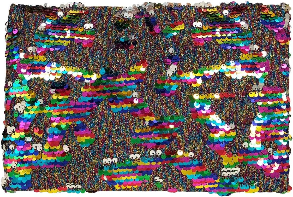 JNB Flat Sequin Envelope Clutch