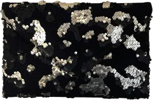 JNB Flat Sequin Envelope Clutch