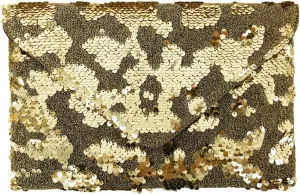 JNB Flat Sequin Envelope Clutch
