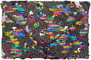 JNB Flat Sequin Envelope Clutch