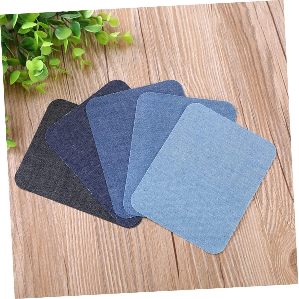 jojofuny 20PCS Black Ironing Patches for DIY Crafts Adhesive Denim Rectangles for Jeans Bags Jackets and Creative Repairs