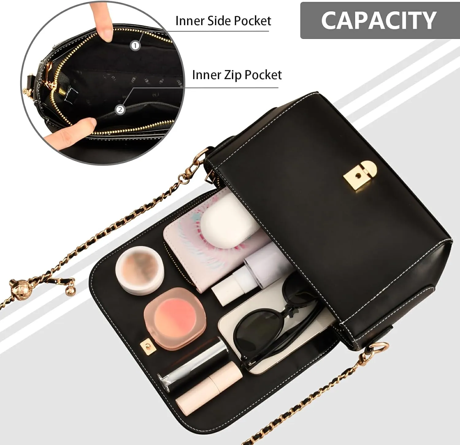 Joko Ivery Crossbody Bags for Women Leather Purse Shoulder Bag Handbag for Daily