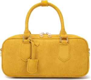 JOLLQUE Suede Crossbody Bag for Women,Spring Summer Luxury Handbags Purse,Fashion Small Designer Shoulder Bag