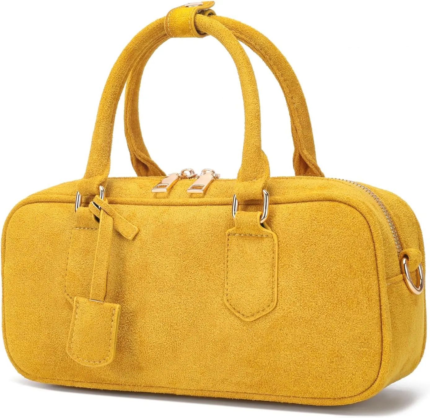 JOLLQUE Suede Crossbody Bag for Women,Spring Summer Luxury Handbags Purse,Fashion Small Designer Shoulder Bag