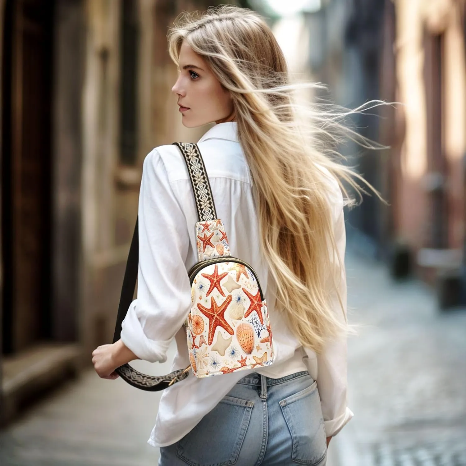 JSTEL Leather Crossbody Sling Bags for Women,Leather Crossbody Purses Leather Crossbody Bag Sling Purse