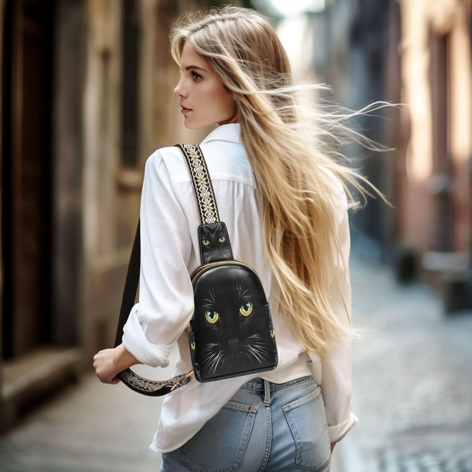 JSTEL Leather Crossbody Sling Bags for Women,Leather Crossbody Purses Leather Crossbody Bag Sling Purse