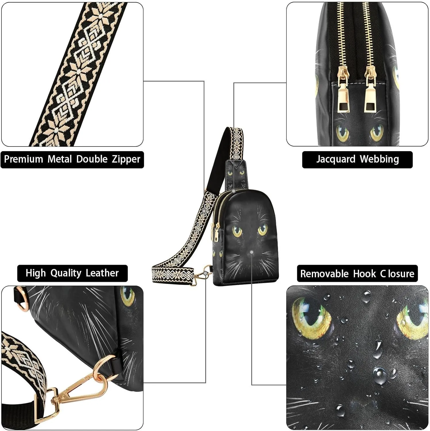 JSTEL Leather Crossbody Sling Bags for Women,Leather Crossbody Purses Leather Crossbody Bag Sling Purse