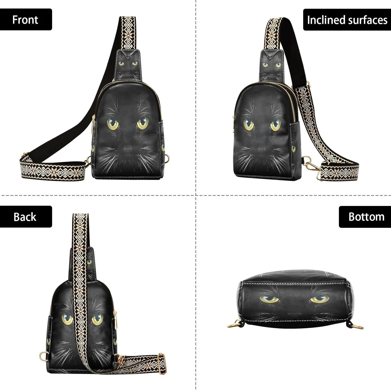 JSTEL Leather Crossbody Sling Bags for Women,Leather Crossbody Purses Leather Crossbody Bag Sling Purse