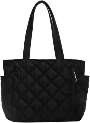 Juoxeepy Quilted Tote Bag for Women Puffer Hobo Handbag Padding Quilted Bag Trendy Lightweight Shoulder Bag Casual
