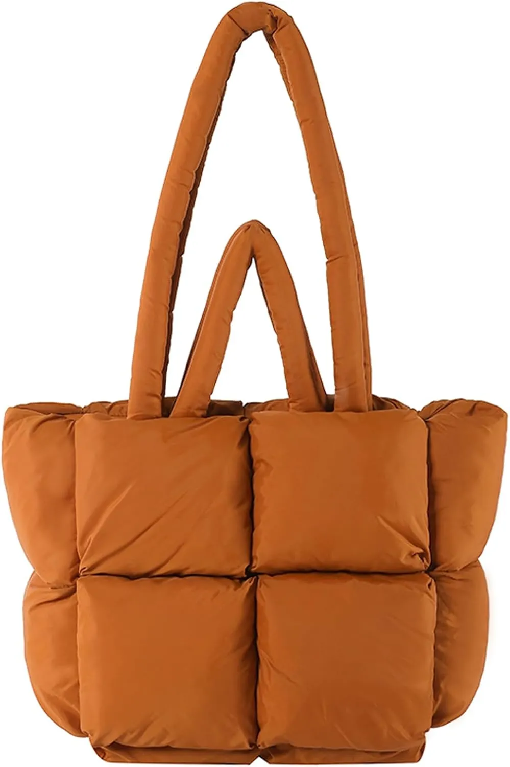KARRESLY Quilted Puffer Hobo Bag for Women Carryall Lightweight Tote Bag with Zipper Quilted Padding Shoulder Bag