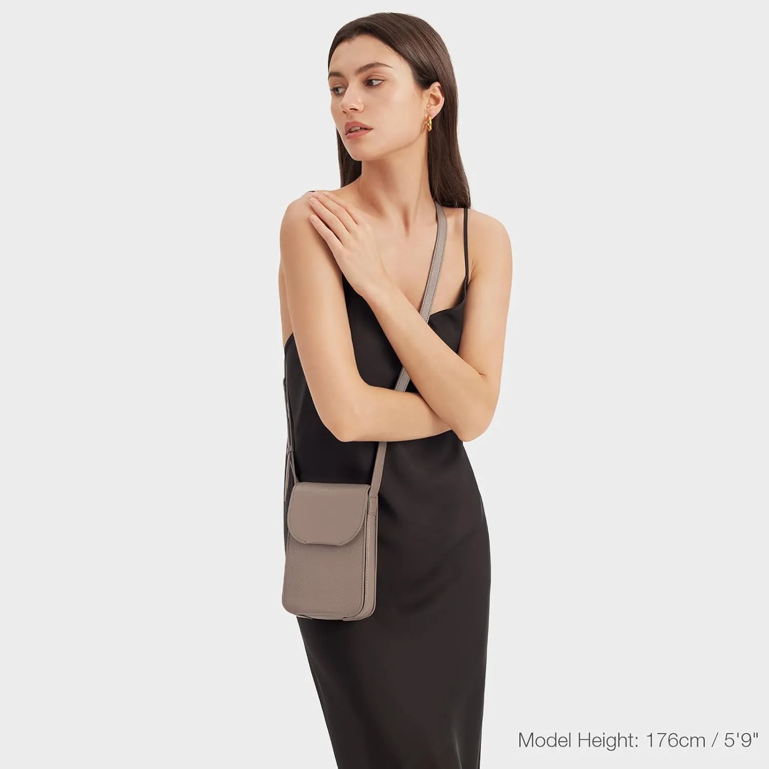 Kattee Small Crossbody Bags for Women Trendy, Leather Phone Purses Wallet Shoulder Handbags Travel with Card Slots