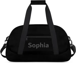 Kids-Duffel-Bag Small Dance-Bag for Girls Custom Gymnastics Bag for Boys Girls Kids Black