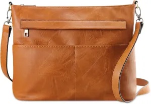 KITATU Crossbody Purse Office Bag for Women Designer Vegan Leather Shoulder Zipper Bag with Adjustable Crossbody Strap