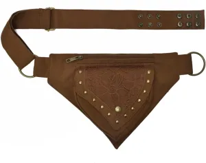 KPYWZER Thigh Drop Leg Bag for Women Men Fanny Pack Renaissance Faire Festival Lace Waist Bag Utility Hip Belt Waist Bags Womens Travel Outdoors Brown