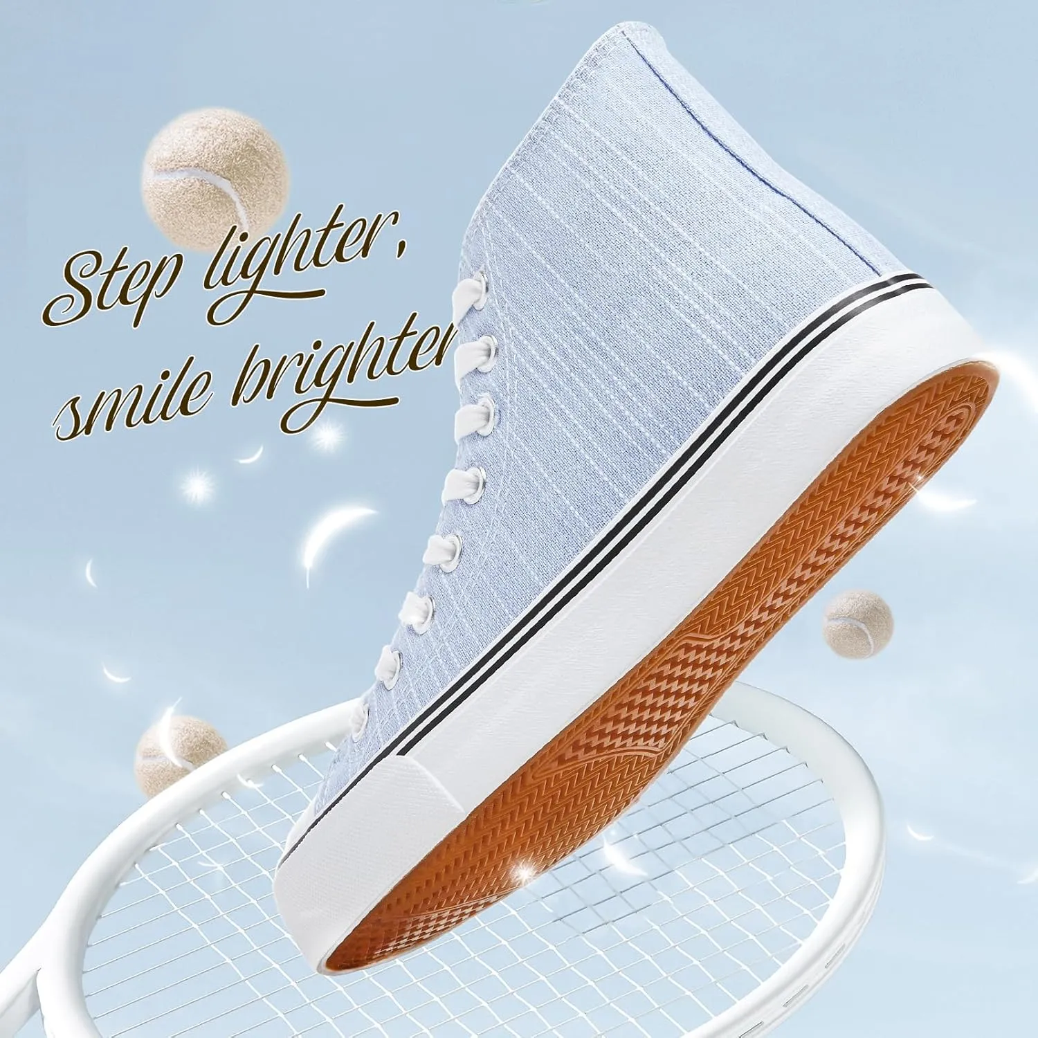 kufeiti Womens Canvas High Top Sneakers Fashion Hightop Tennis Shoes Lace Up Casual Walking Shoes