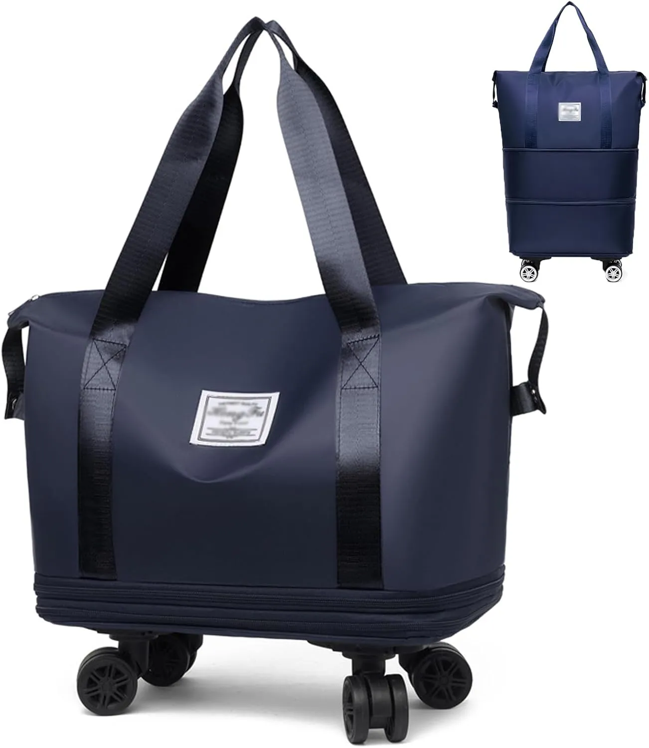 Kulken Travel Bag With Wheels, Expandable Large Capacity 2025 New Travel Bag - Universal Wheel Removable (Dark blue)