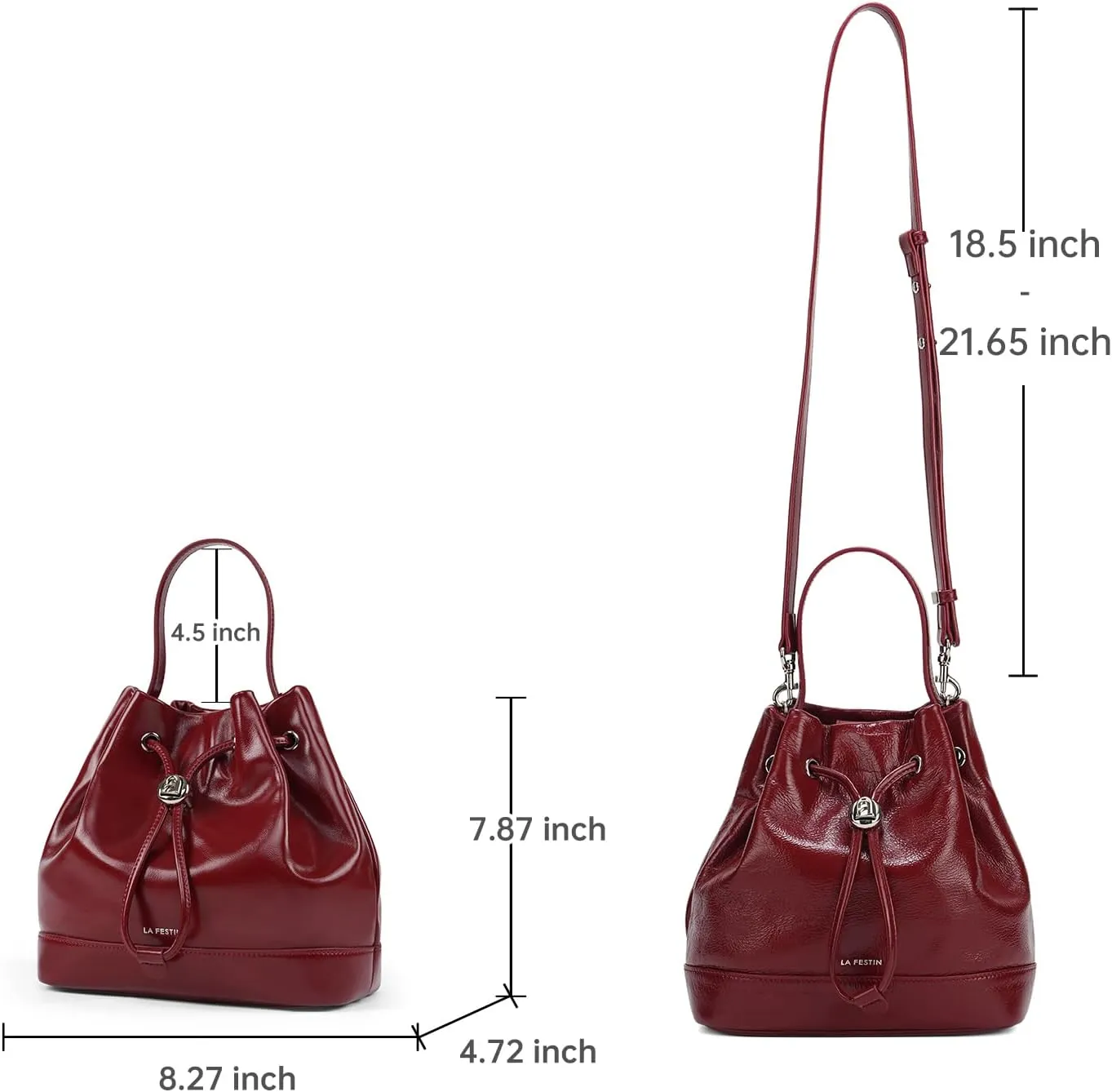LA FESTIN Small Purse Leather Bags For Women: Shoulder Handbags Crossbody Clutch
