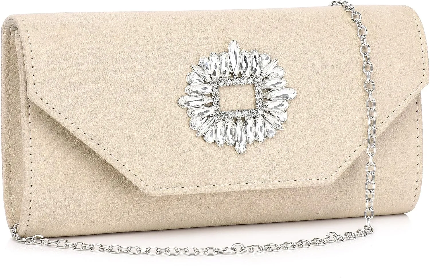 Labair Clutch Purses for Women Evening Wedding Party Cocktail Prom Suede Handbag Crossbody Shoulder Bag