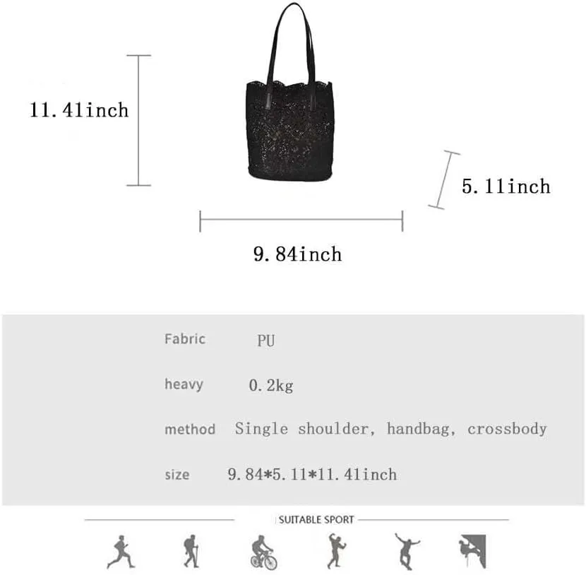 Lace Shoulder Bags for Women's Handbags Shopping Large Capacity Bucket Tote Bags