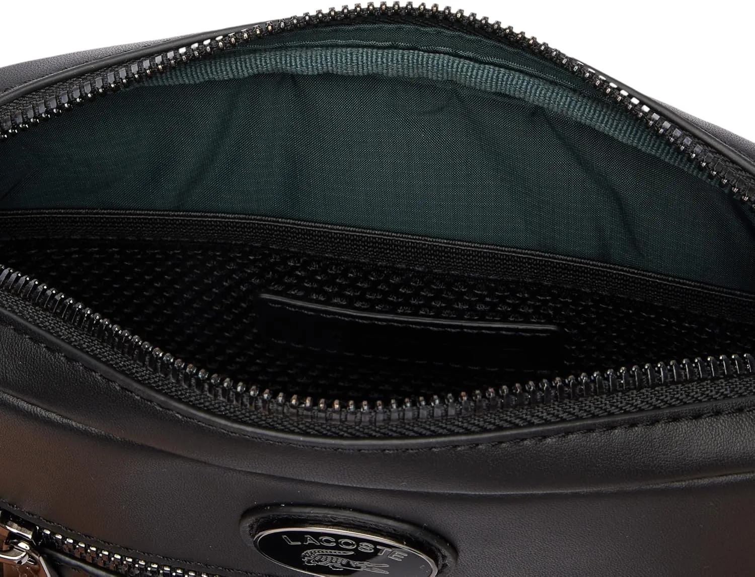 Lacoste Embossed Monogram Shoulder Bag, Black, One Size