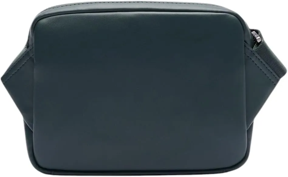 Lacoste Embossed Monogram Shoulder Bag, Dark Green, One Size