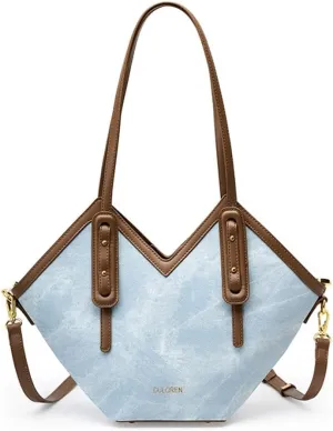 Large Capacity Care Bag Match Color Denim Shoulder Cross-body Female Bag Autumn Winter Shoulder Tote Bag
