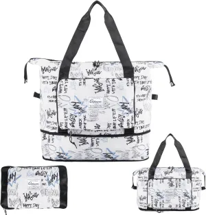 Large Capacity Foldable Travel Bag Expandable Portable Carry on Bag Dry&Wet Separation Sports Duffel Bags